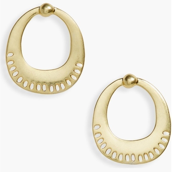 Madewell Jewelry - Madewell- vintage gold eyelet lace earrings-new